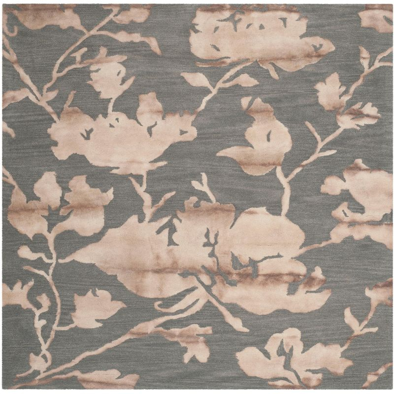 Dip Dye DDY716 Hand Tufted Area Rug - Grey/Beige - 7'x7' - Safavieh.