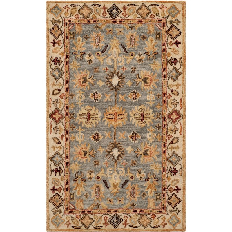 Antiquity AT847 Hand Tufted Indoor Accent Rug - Blue/Ivory - 3'x5' - Safavieh