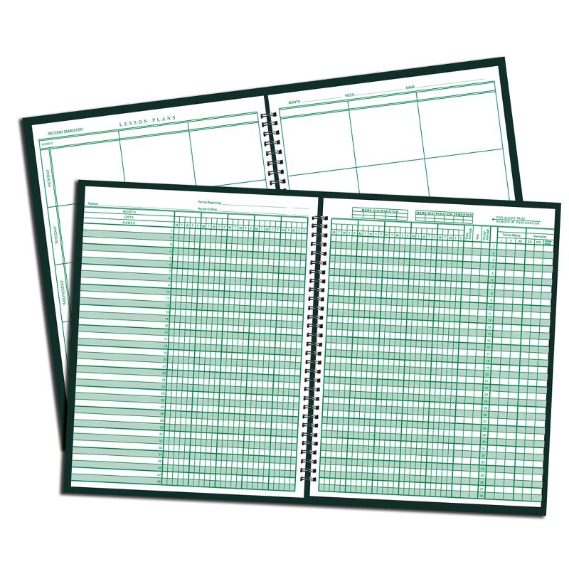 WARD® Combination 9-10 Week Class Record + 6 Period Lesson Plan Book, Pack of 2
