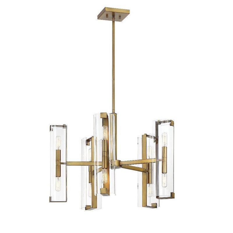 Savoy House Winfield 10 - Light Chandelier in  Warm Brass