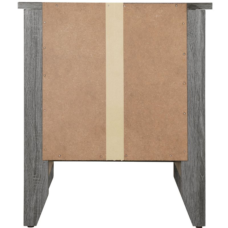 Passion Furniture Lennox 1-Drawer Gray Nightstand (24 in. H x 21 in. W x 18 in. D)