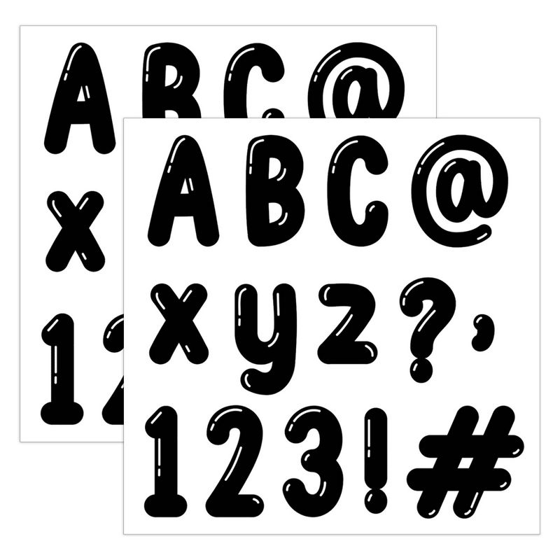 Creative Teaching Press 216 Piece Core Decor Bubble Letters Designer Letters Set