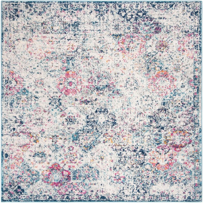Madison MAD611 Power Loomed Indoor Area Rug - Navy/Teal - 9'x9' - Safavieh