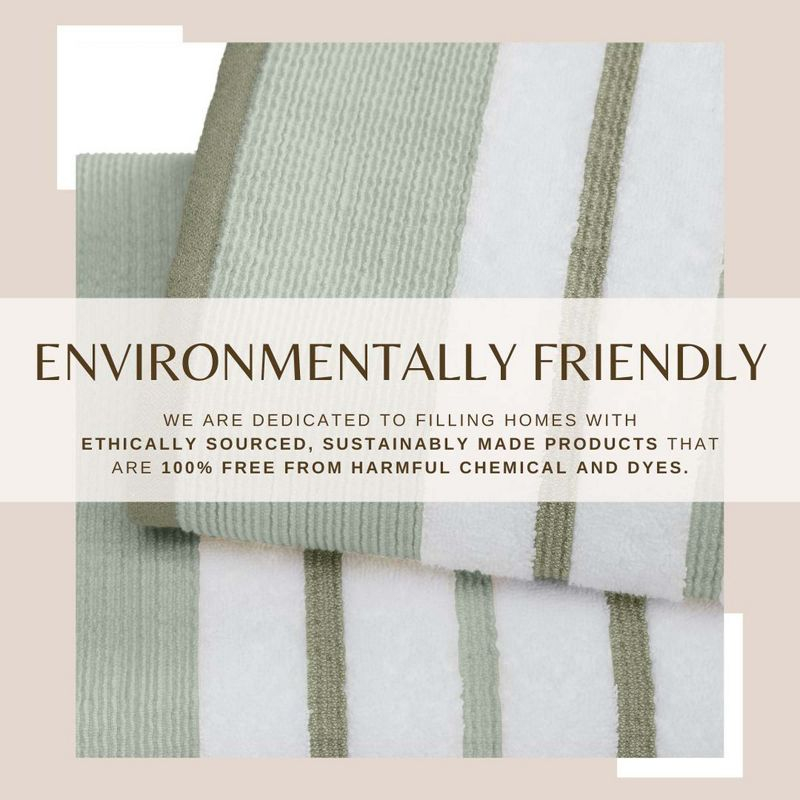 Combed Cotton Decorative Quick-Dry Towel Set (2 Pack Bath Sheet, Desert Sage Green / Moss Green)