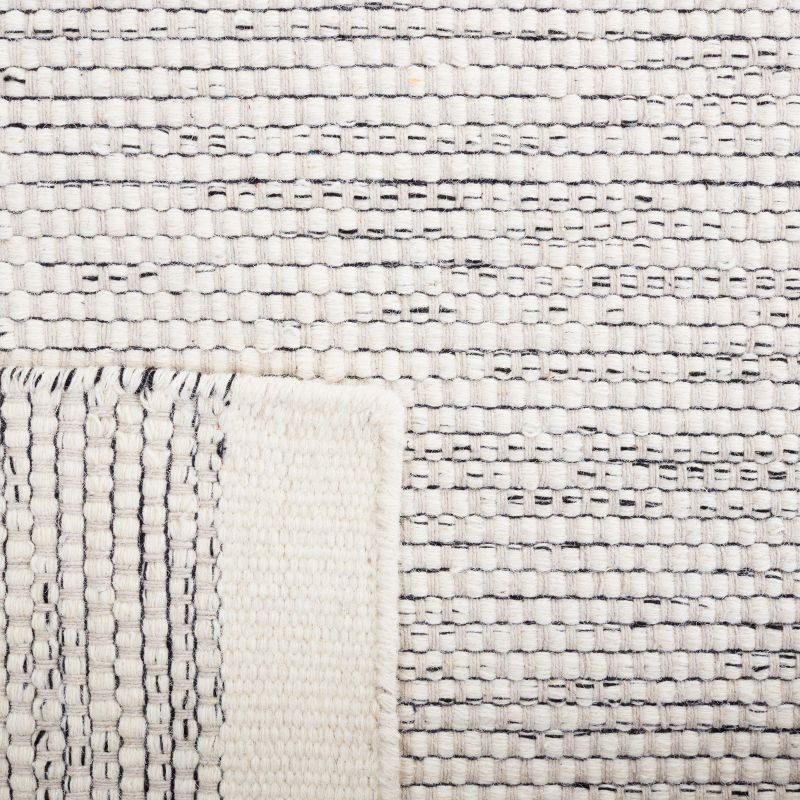 Vermont VRM807 Hand Woven Indoor Area Rug - Ivory/Black - 4'x6' - Safavieh