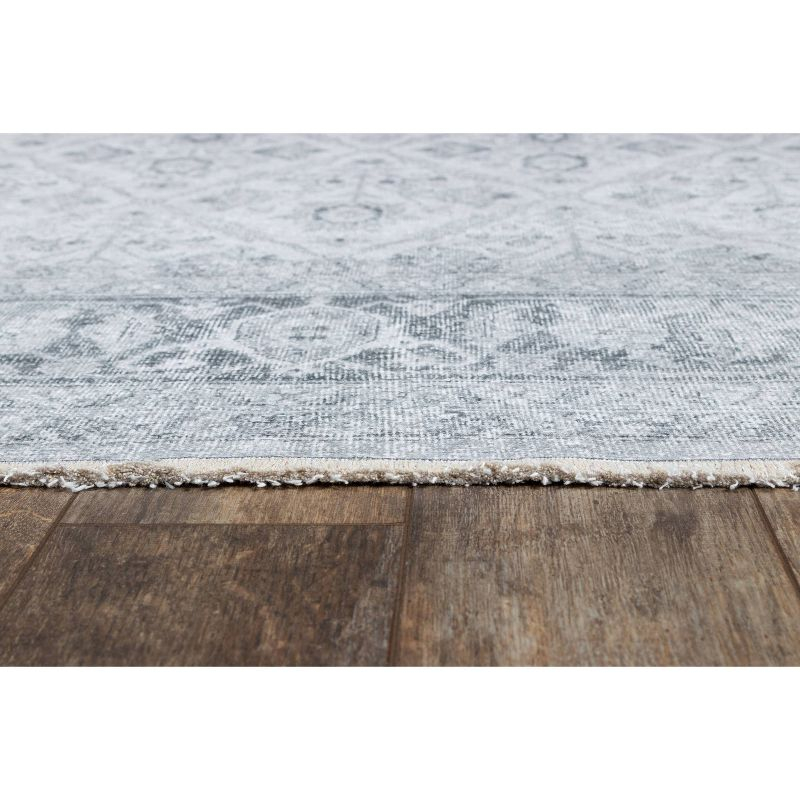2'3"x7'6" Runner Chandler Rug Gray - Momeni: Bohemian Shibori Pattern, Medium Pile, Indoor Carpet, Cotton & Polyester