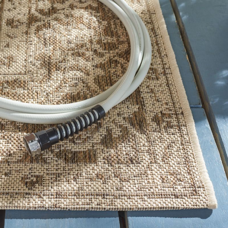 Beach House BHS137 Power Loomed Indoor/Outdoor Runner Rug - Beige/Cream - 2'2"x8' - Safavieh