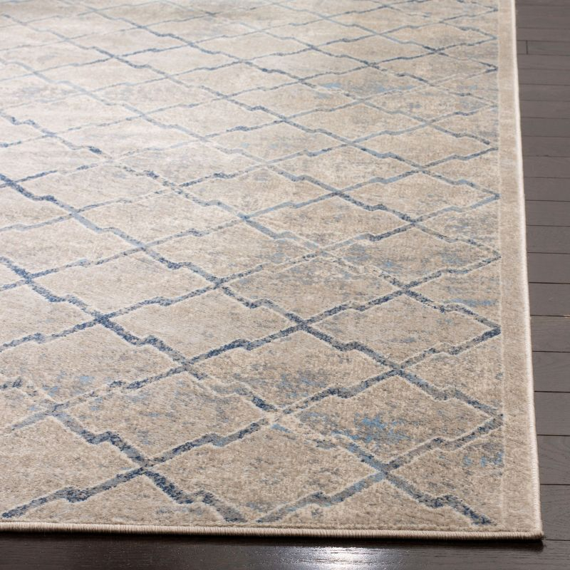Brentwood BNT809 Machine Made Loomed Area Rug - Light Grey/Blue - 8' X 10' - Safavieh