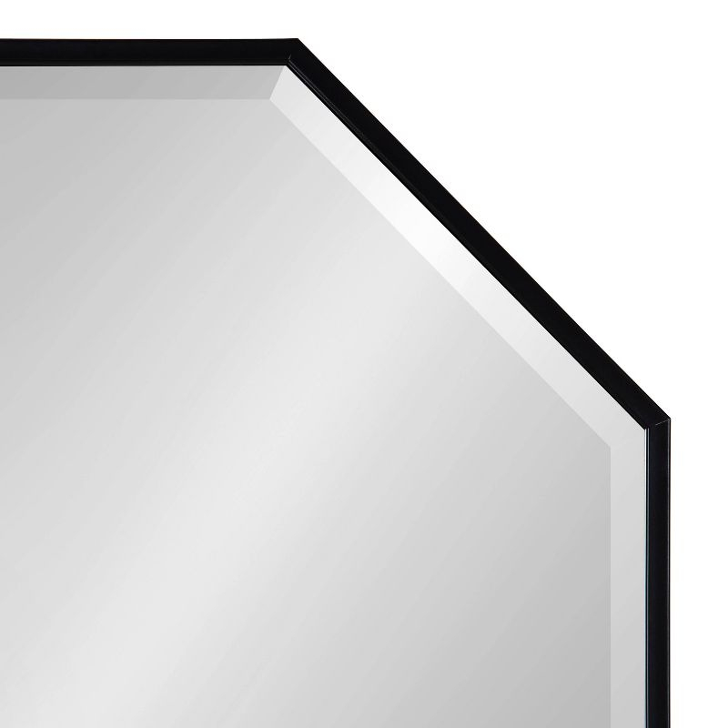 Kate & Laurel All Things Decor 18" x 18" Rhodes Hexagon Wall Mirror Black: Modern Octagon, No Assembly, Wall Mount