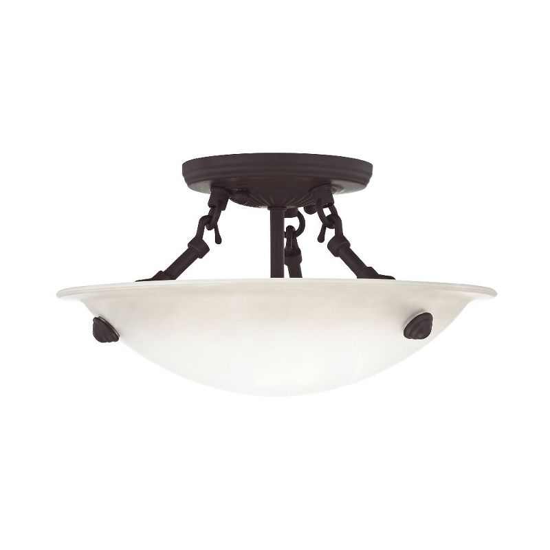 Livex Lighting Oasis 3 - Light Semi-Flush Mount in  Bronze
