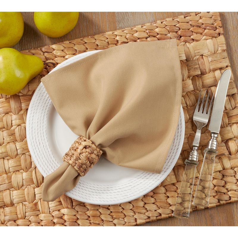 Saro Lifestyle Everyday Cloth Table Napkins (Set of 12), Cappucino, 20" x 20"