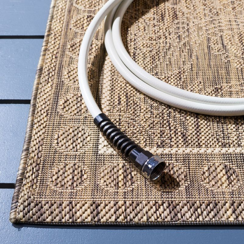 Courtyard CY2965 Power Loomed Indoor/Outdoor Area Rug - Brown/Natural - 5'3"x7'7" - Safavieh.