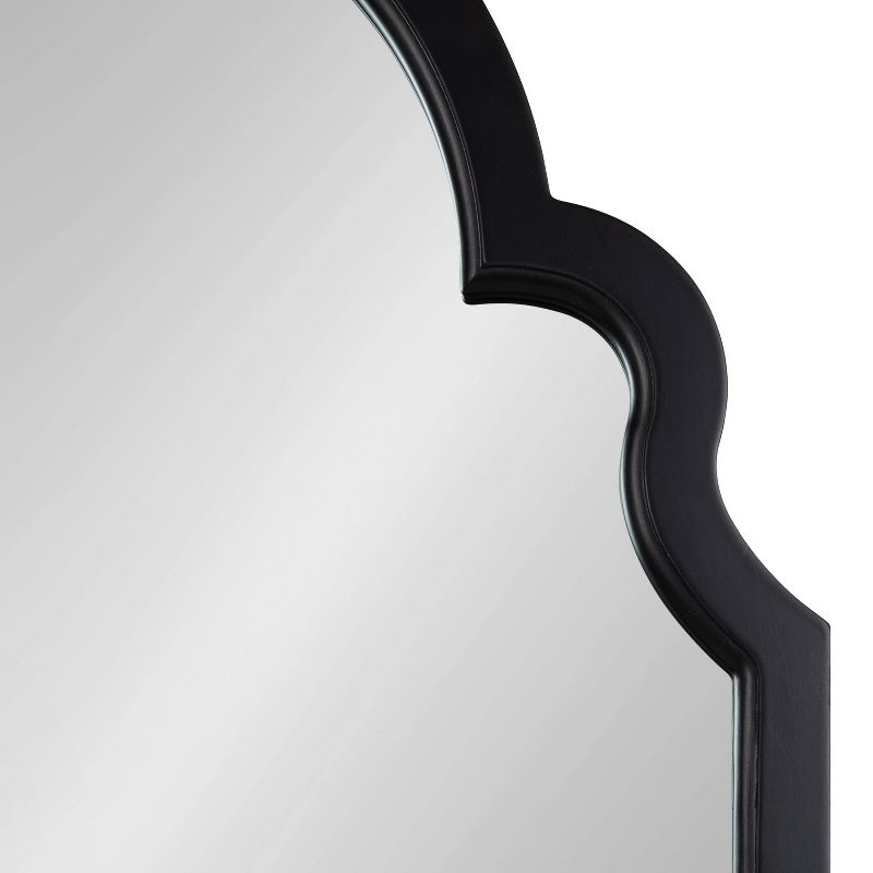 24" x 36" Hogan Arch Wall Mirror Black - Kate & Laurel All Things Decor: Modern MDF Frame, No Assembly Required