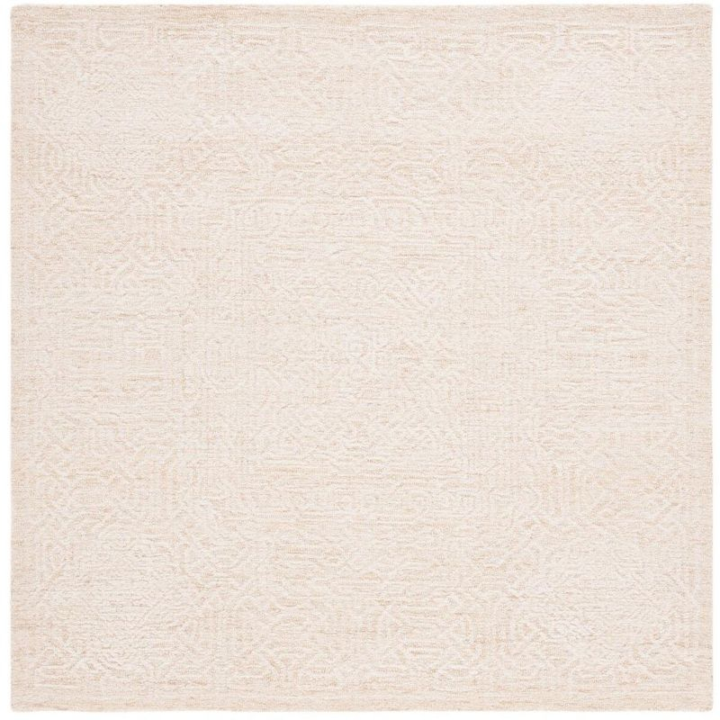 Ebony EBN104 Hand Tufted Indoor Area Rug - Gold/Ivory - 6'x6' - Safavieh