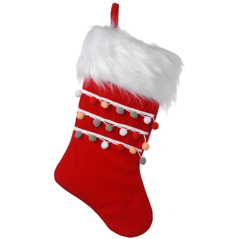 19" Red Velvet Stocking - National Tree Company