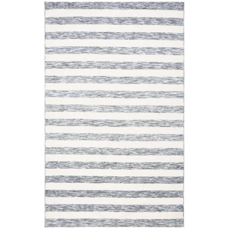 Easy Care ECR115 Power Loomed Machine Washable Indoor Area Rug - Dark Grey/Ivory - 6'x9' - Safavieh