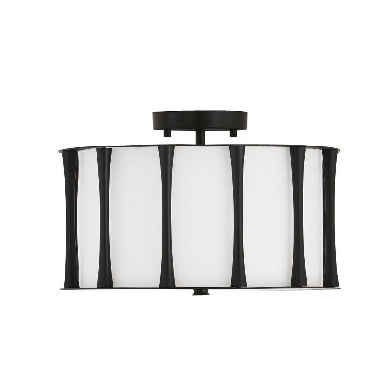 Capital Lighting Bodie 3 - Light Semi-Flush Mount in  Matte Black