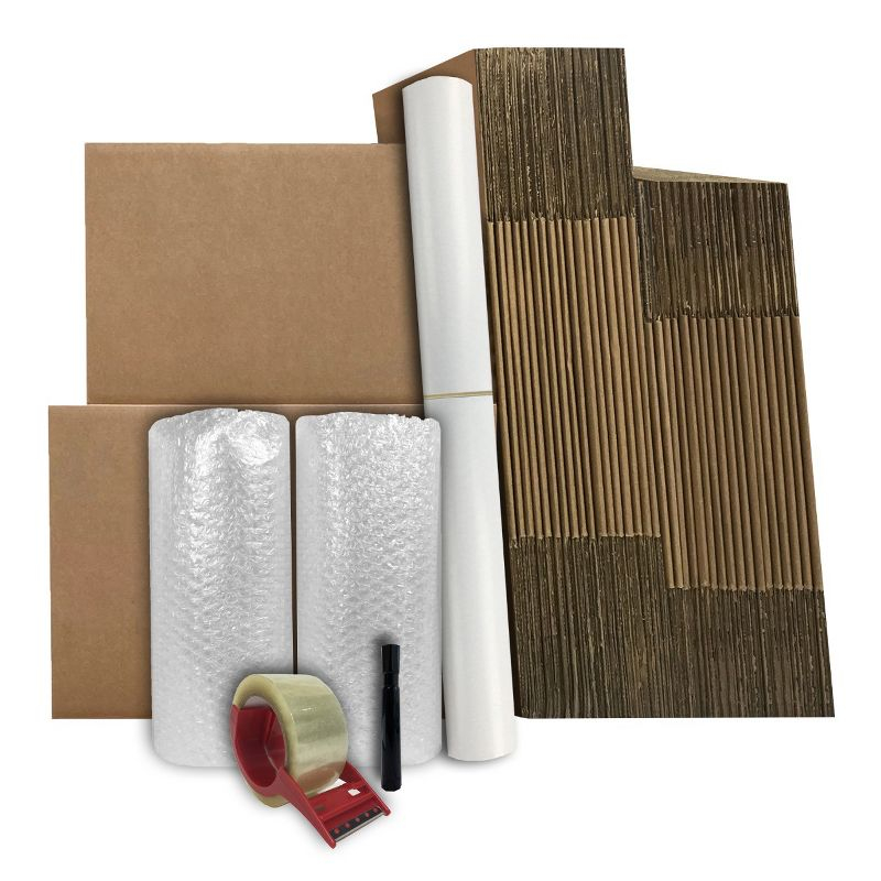 UBMOVE 36 Moving Boxes 2 Room Basic Moving Kit, Tape, Bubble, Packing Paper