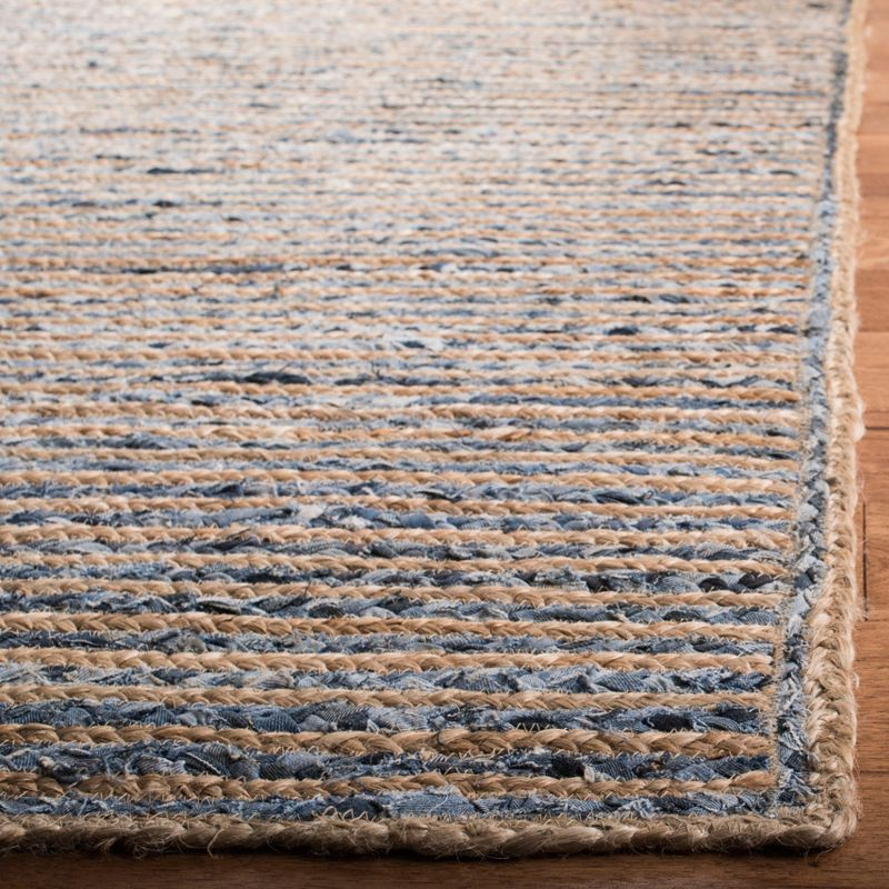 Cape Cod CAP250 Hand Woven Area Rug - Natural/Blue - 6'x9' - Safavieh.