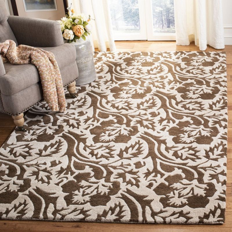Soho SOH844 Hand Tufted Area Rug - Brown/Ivory - 5'x8' - Safavieh.
