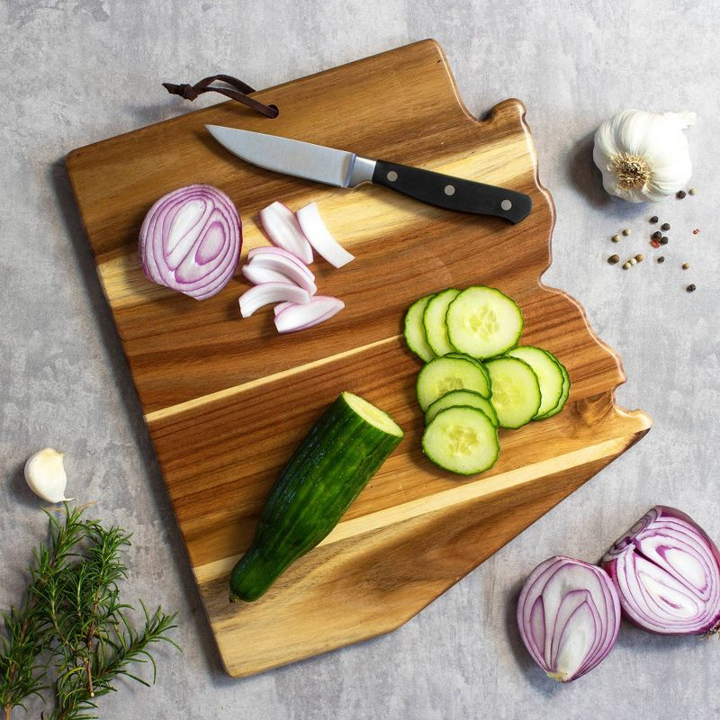Rock & Branch Origins Arizona Cutting Board Brown:  Acacia, Lightweight, Hand Wash, 11.75" x 13.5"