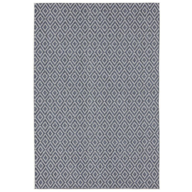 7'10" x 10'2" Tripoli Lydia Indoor/Outdoor Rug Denim/Cream - Home Dynamix: UV & Stain Resistant, Woven