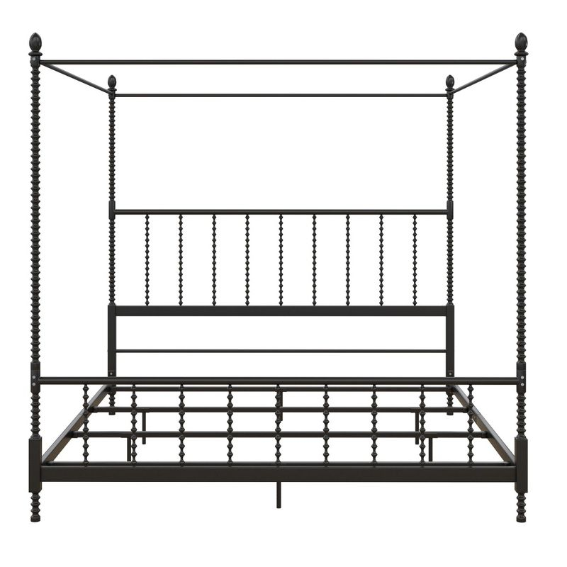 DHP Jenny Lind Metal Canopy Bed, King, Black