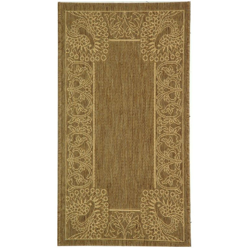 Courtyard CY2965 Power Loomed Indoor/Outdoor Accent Rug - Brown/Natural - 2'x3'7" - Safavieh.