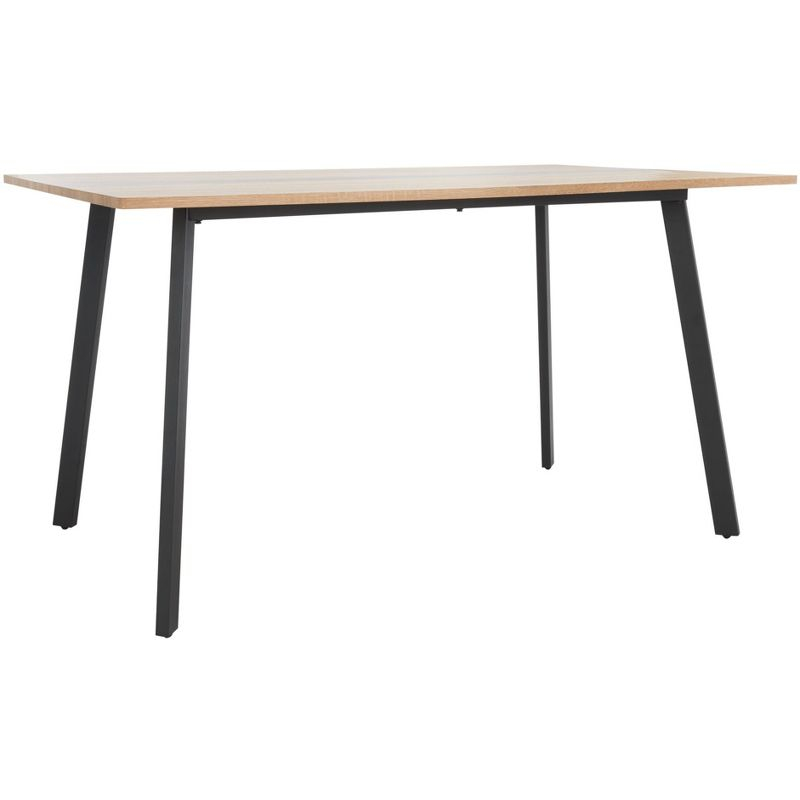 Leith Dining Table - Natural/Black - Safavieh