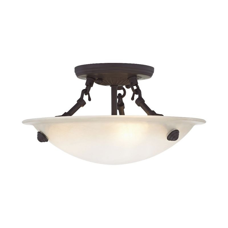 Livex Lighting Oasis 3 - Light Semi-Flush Mount in  Bronze