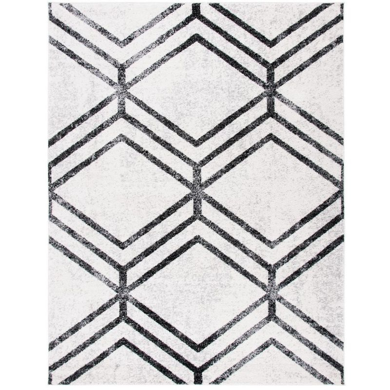 Adirondack ADR253 Machine Made Indoor Area Rug - Ivory/Charcoal - 9'x12' - Safavieh