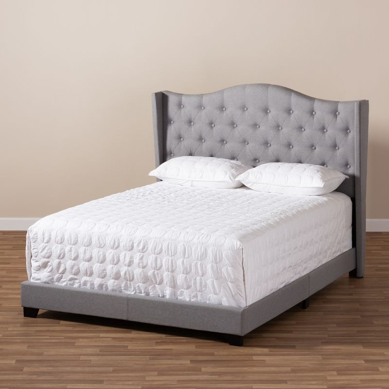 King Alesha Bed Gray - Baxton Studio