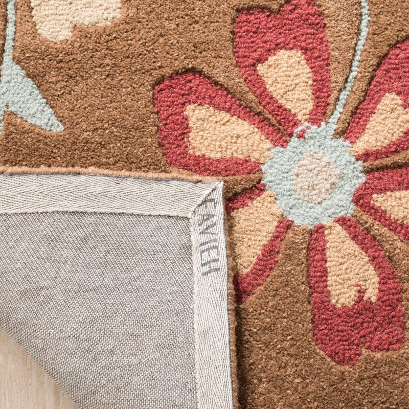 Blossom BLM784 Hand Hooked Accent Rug - Camel/Multi - 2'x3' - Safavieh.