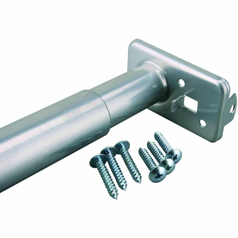 John Sterling Pro 48 in. L X 1 in. D Adjustable Platinum Steel Closet Rod