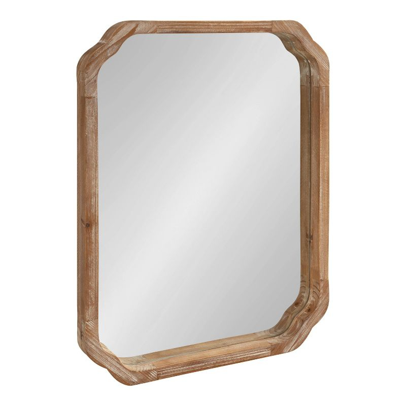 Kate & Laurel All Things Decor 18"x24" Marston Farmhouse Wall Mirror: Solid Wood, No Assembly Required