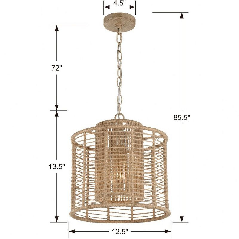 Crystorama Lighting Jayna 1 - Light Pendant in  Matte Black