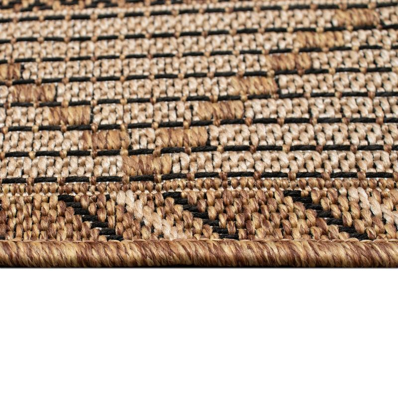 Liora Manne Monterey Delicate Diamond Indoor/Outdoor Rug Black 7'10" Square