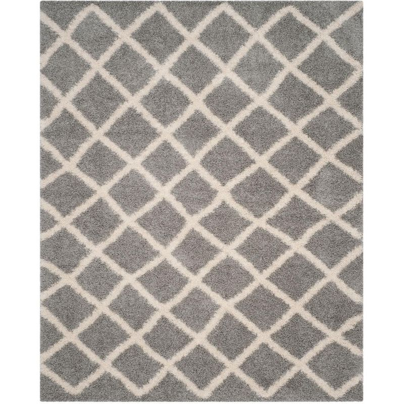 Dallas Shag SGD258 Power Loomed Indoor Area Rug - Grey/Ivory - 11'x15' - Safavieh.