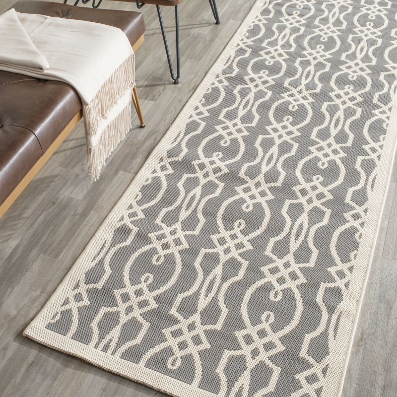 Martha Stewart Villa Screen - MSR4220 - Indoor Power Loomed Runners - Cement - 2'7"x8'2"