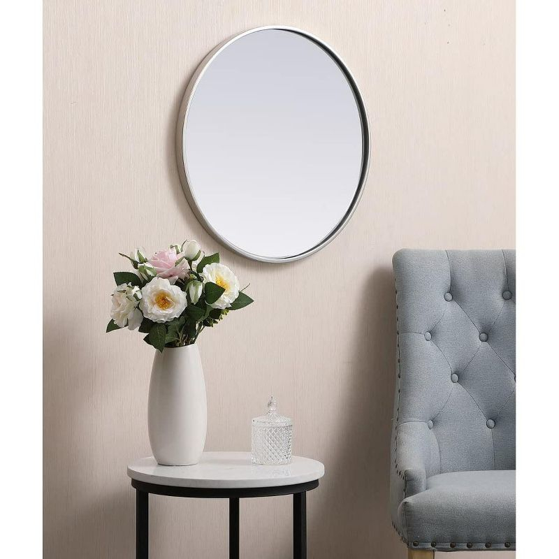Elegant Lighting Metal frame round mirror 21 inch in Brass