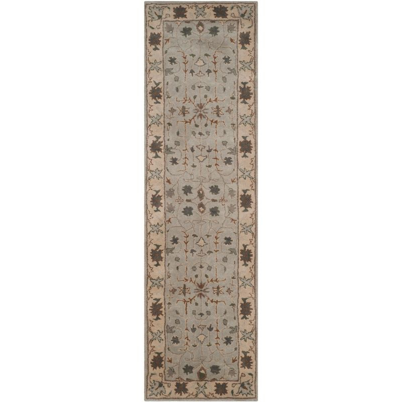 Heritage HG864 Hand Tufted Runner Rug - Green/Beige - 2'3"x12' - Safavieh.