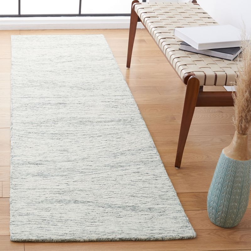 Metro MET995 Hand Tufted Indoor Runner Rug - Dark Grey/Ivory - 2'3"x6' - Safavieh