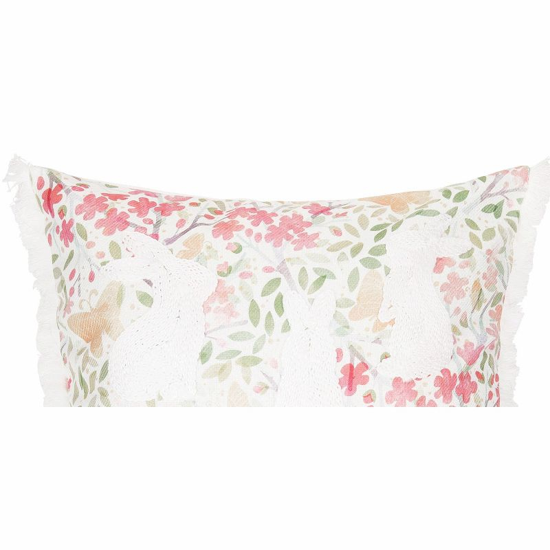 C&F Home Easter Bunnies Flowers Decorative Throw Pillow