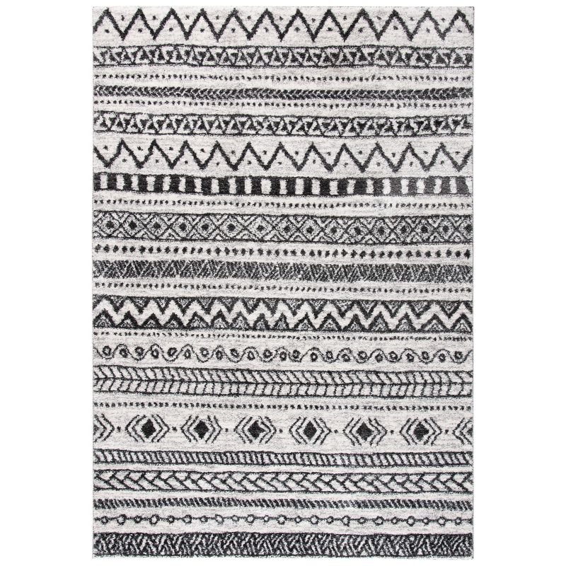 Tunisia TUN735 Power Loomed Area Rug - Ivory/Black - 8'x10' - Safavieh.