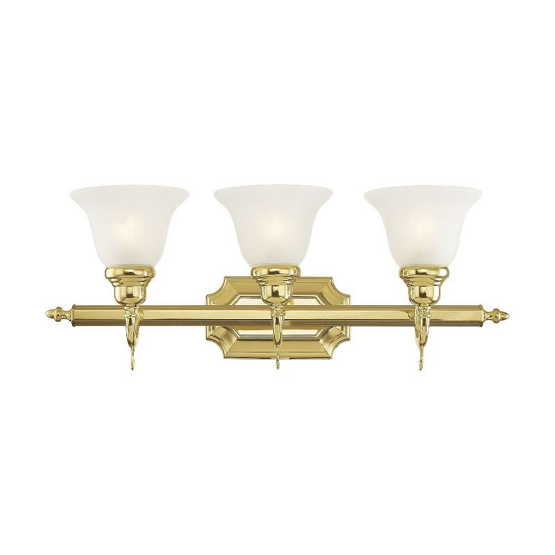 Livex Lighting French Regency 3 - Light Vanity in  Polished Brass