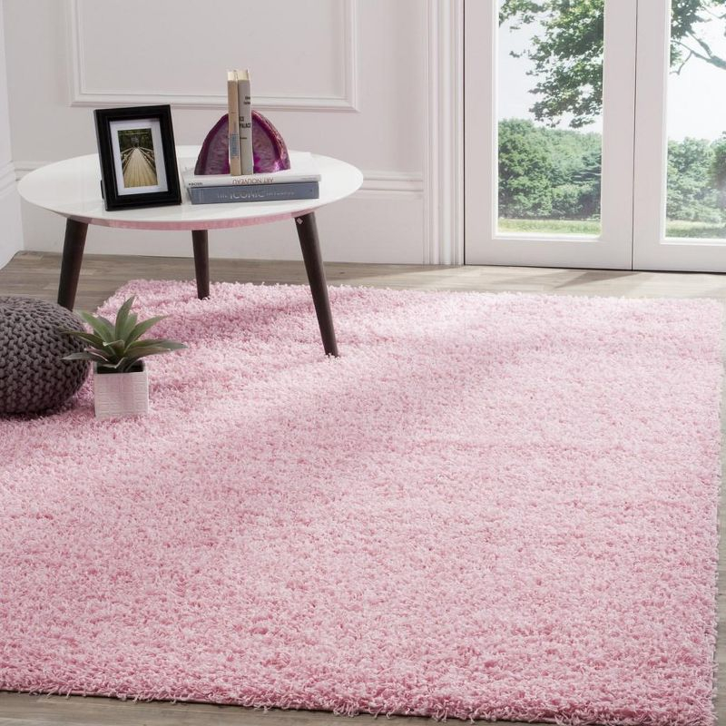 Athens Shag SGA119 Power Loomed Indoor Accent Rug - Pink - 4'x6' - Safavieh