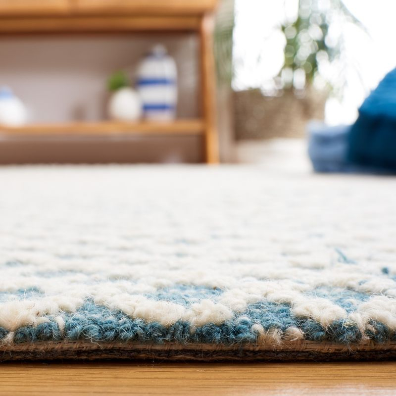 Micro-Loop MLP353 Hand Tufted Indoor Area Rug - Blue/Ivory - 5'x8' - Safavieh