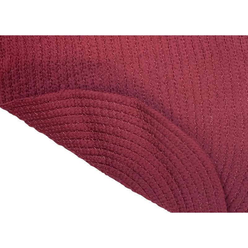 Better Trends Alpine 3Pc Collection 100% Polypropylene (36" x 54" | 18" x 54" | 18" x 28") Braided Rug Set in Burgundy Solid