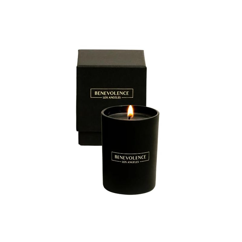 Benevolence LA  Black Wax  Scented Candle With Santal Scent- 10 oz