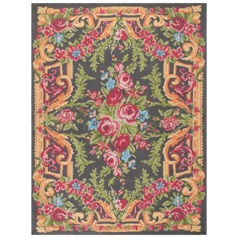 Classic Vintage CLV112 Power Loomed Area Rug - Grey/Rose - 8'x10' - Safavieh.